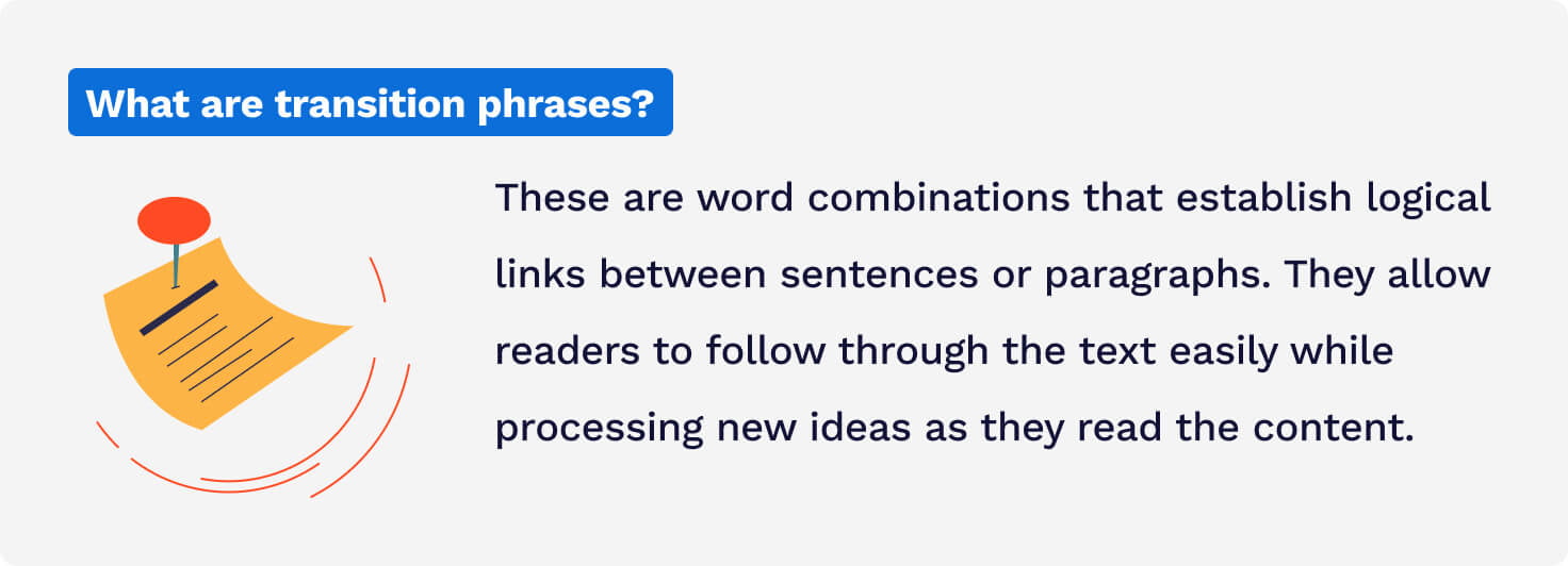 Free Transition Phrase Generator for Essays & Paragraphs