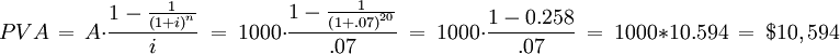 PV A formula