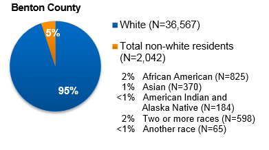The population of Benton County by Race