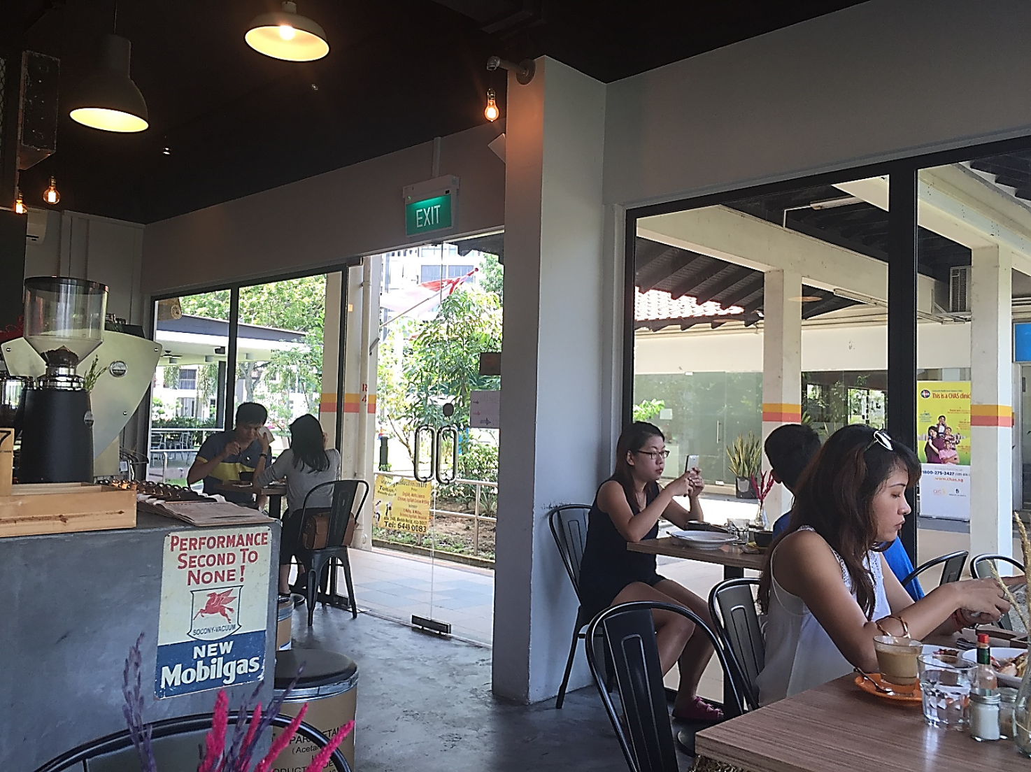 Seating capacity of Refuel Café and traffic during lunch hour. 