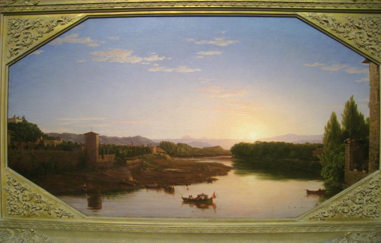 Thomas Cole’s "View of the Arno near Florence".