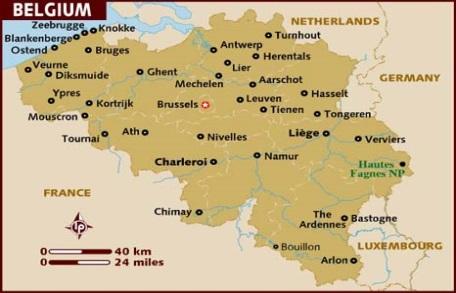 Belgium map.