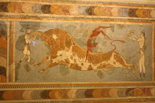 Minoan Bull Leaping (1400 BCE).
