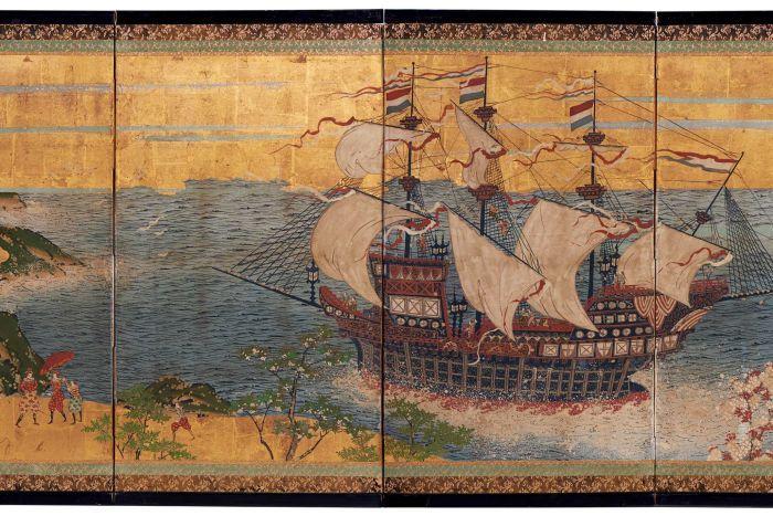  A Dutch merchant ship dealing in spice near the coasts of Japan picture