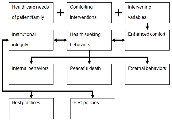 Conceptual framework for comfort theory.