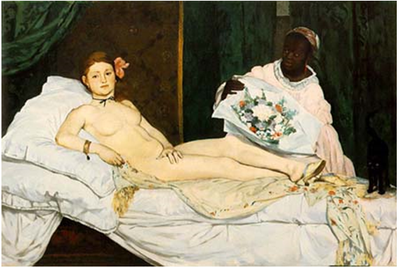 The Painting 'Olympia' by Edouard Manet.