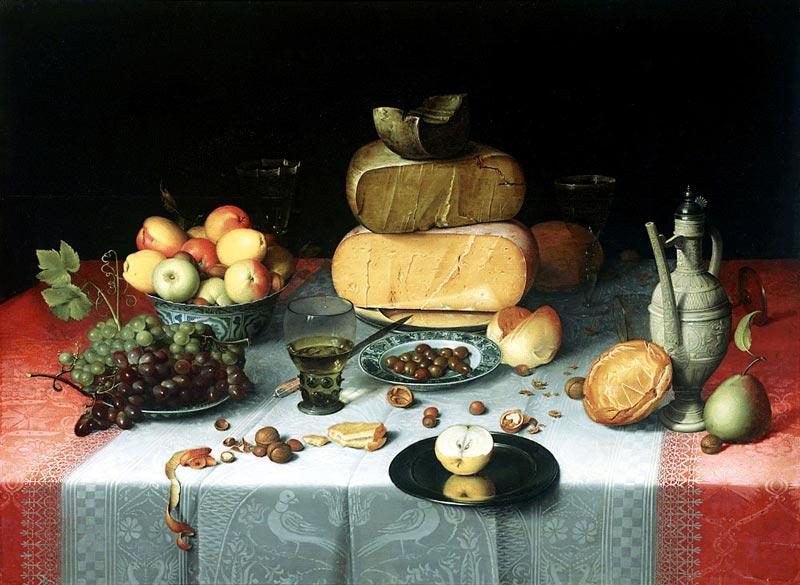 Floris van Dijk Still Life with Cheese.
