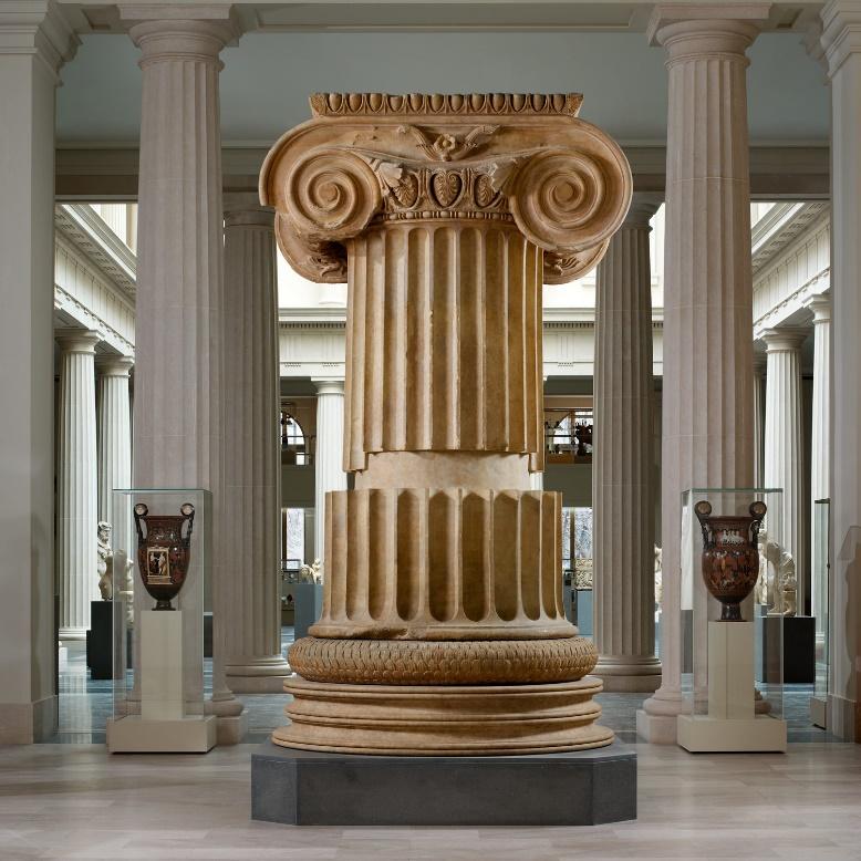 Marble column from the Temple of Artemis at Sardis.