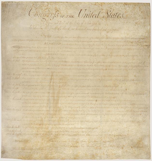 The Bill of Rights (“The Bill of Rights,” 2017).