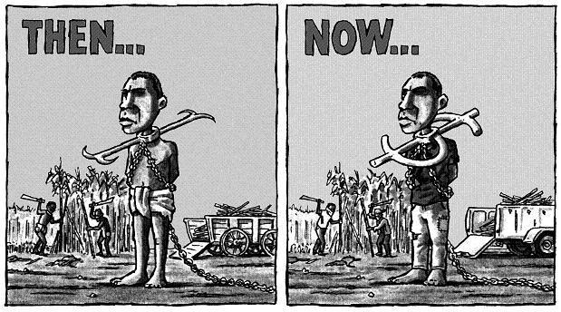 Slavery then and now.