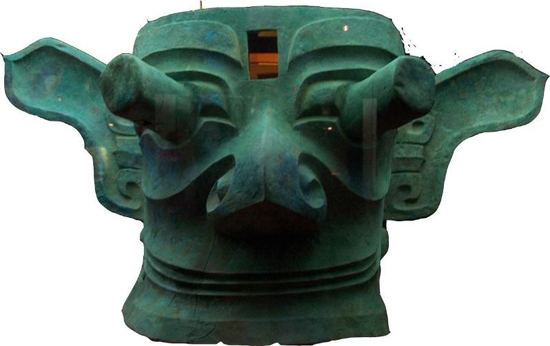 Bronze head from Sanxingdui 