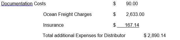 Additional Expenses for Distributor