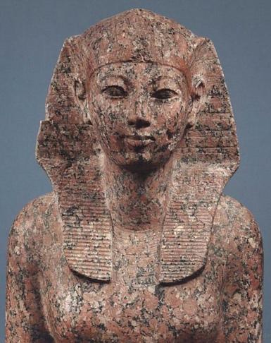 This is how she was portrayed by the ancient Egyptian sculptors