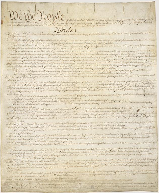 The Constitution, page 1 ("The Constitution of the United States," 2017).