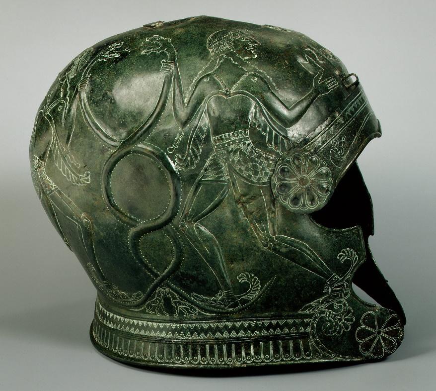 The first bronze helmet.
