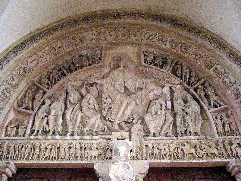 The tympanum of Vézelay Abbey.