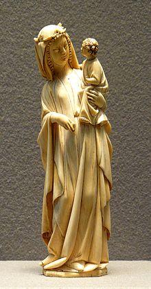 French ivory Virgin and Child.