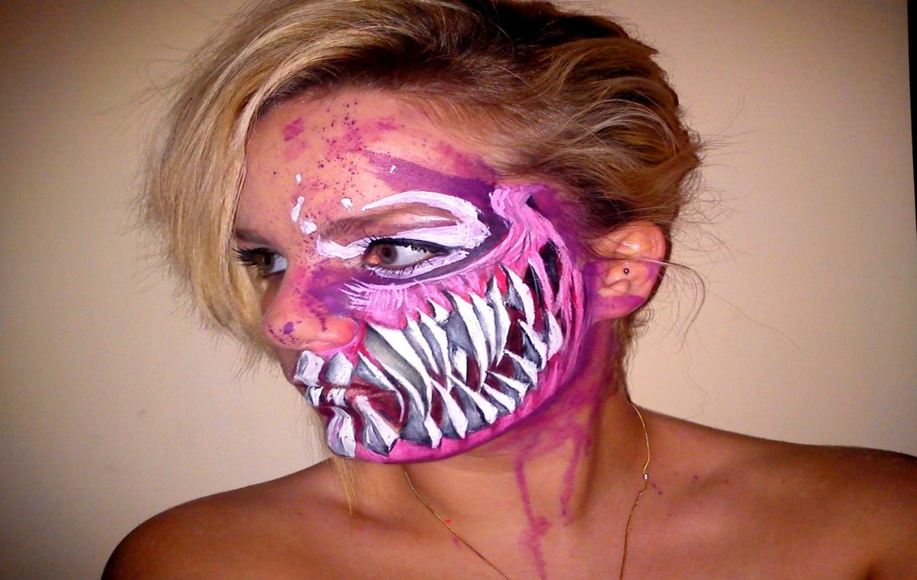 Using face paint to create the desired effect
