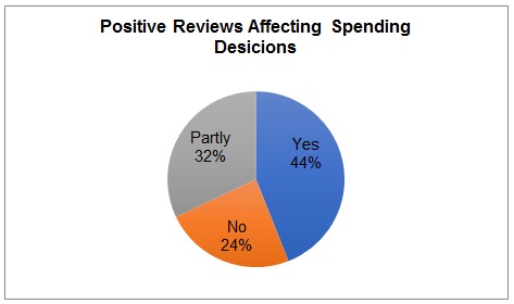  Influence of positive reviews on purchasing behaviour.