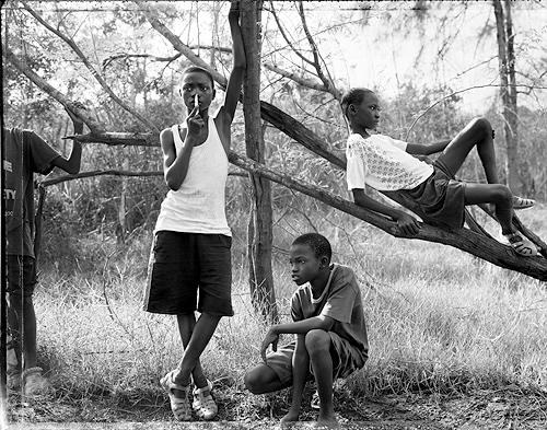 An image of African boys captured by Goldberg.