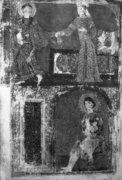 Joseph and Potiphar's wife, 13th-century Georgian manuscript