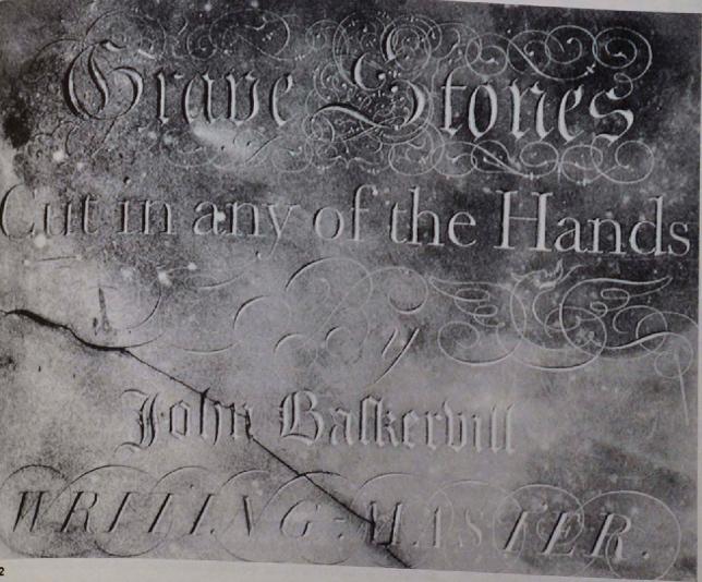 An image of a gravestone with attractive writing used to show the potential of the artist's skill.