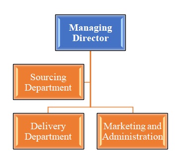 Organizational chart of Quick Info.