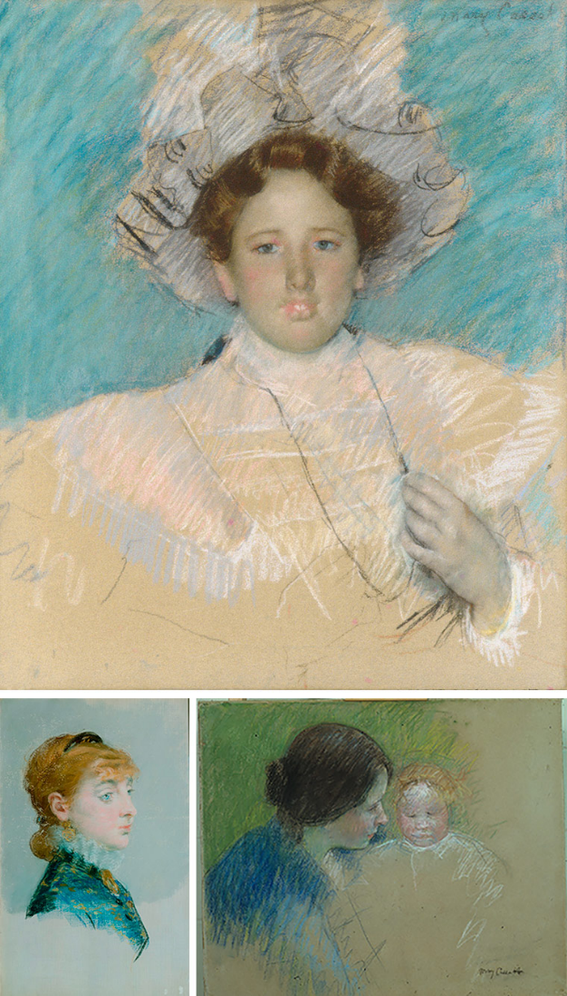 Mary Cassatt (American, 1844–1926). Bottom left: Édouard Manet (French, 1832–1883). Mademoiselle Lucie Delabigne (1859–1910), Bottom right: Mary Cassatt (American, 1844–1926).