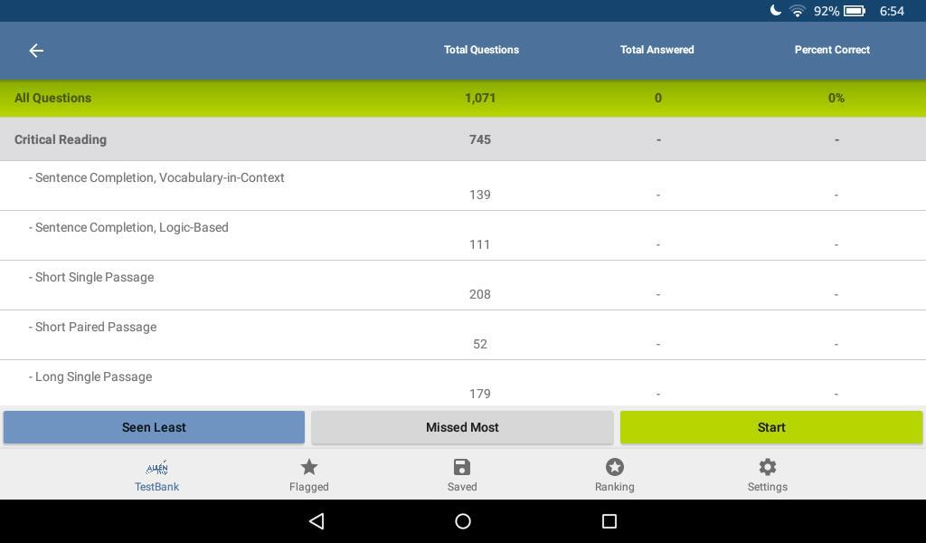IELTS TestBank App Screenshot.