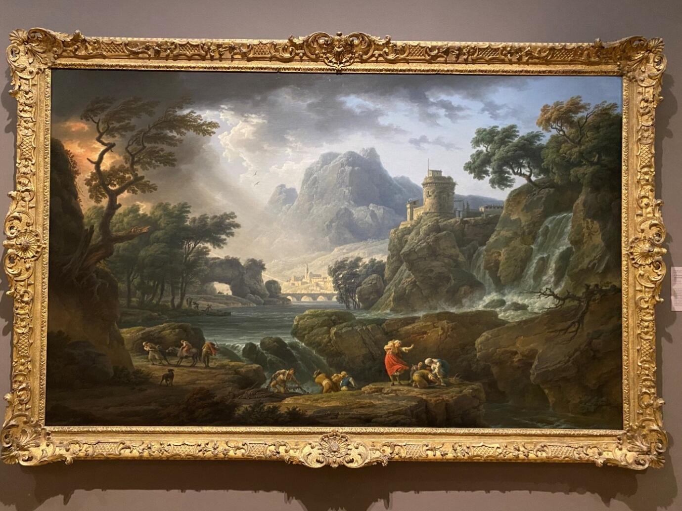 Claude-Joseph Vernet, A Mountain Landscape with an Approaching Storm, ca.1775.