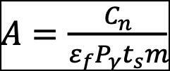 The specific activity concentration of gamma radionuclide 137Cs was calculated using equation