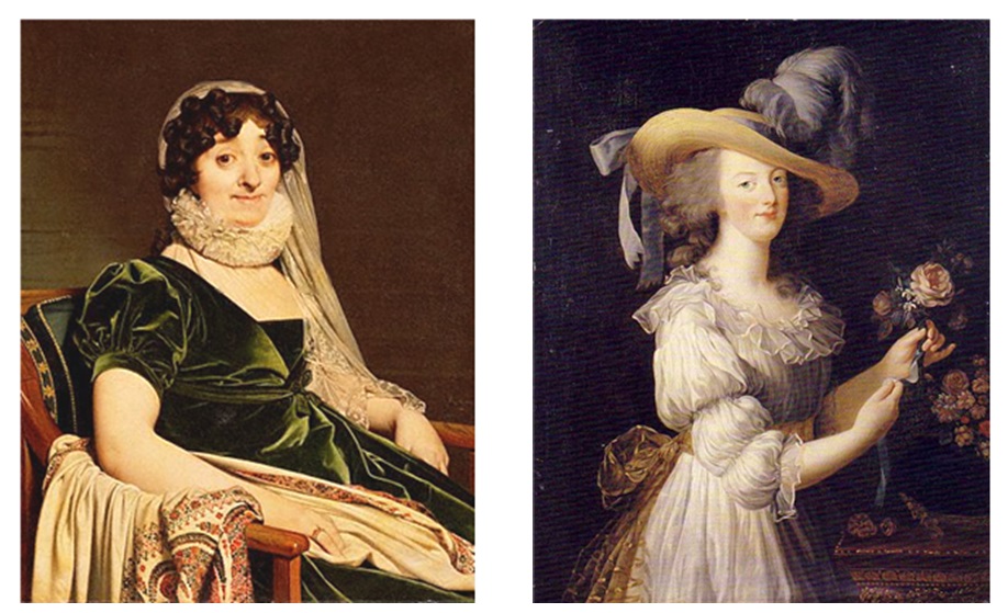 ‘Marie-Antoinette en Chemise’ by Lebrun and ‘Countess Tournon’ by Ingress