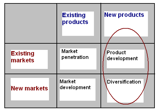 The product/ market expansion grid