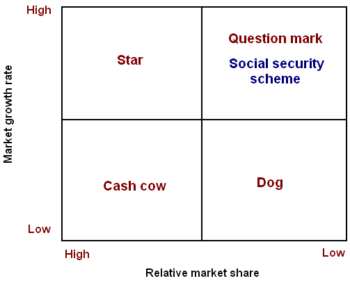 BCG matrix of social security scheme