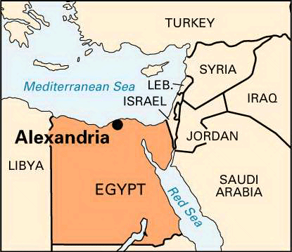 Overview Location of Alexandria, Egypt
