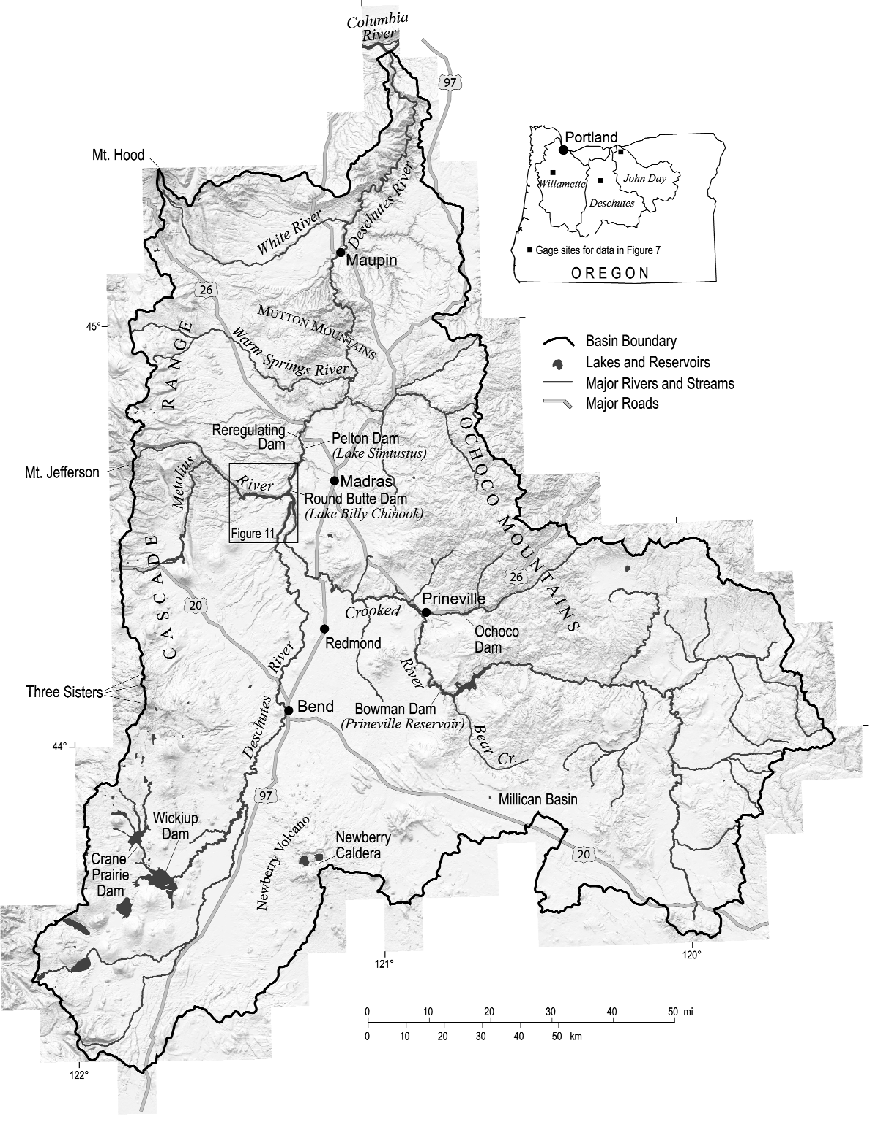 Map of Oregon desert.