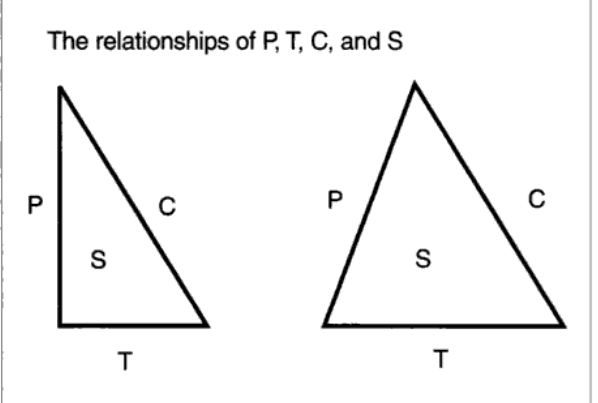 The Relationships of P, T, C, and S