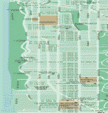 A map showing Upper West Side neighborhoods