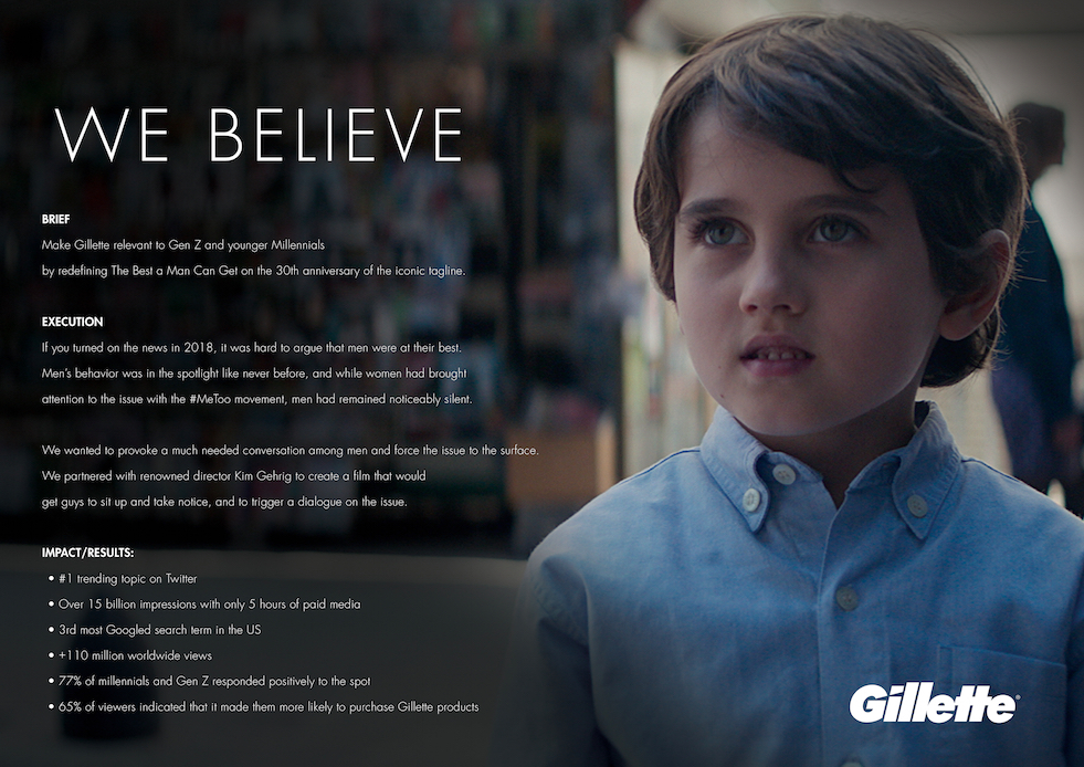 Gillette: ‘We Believe’