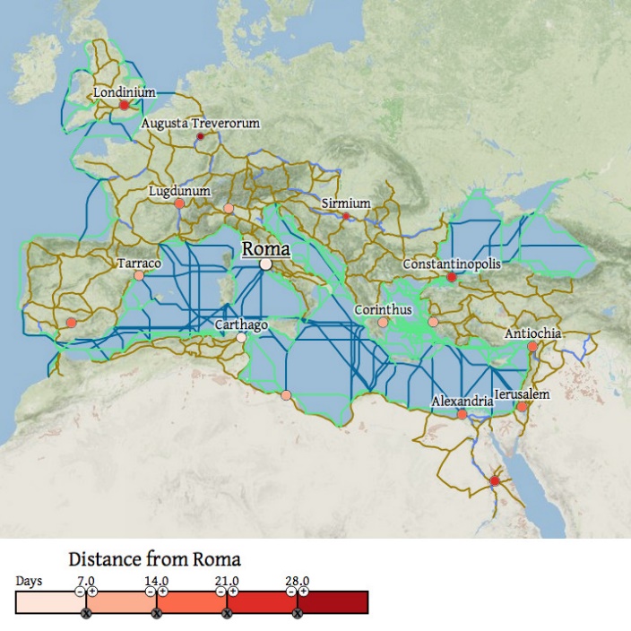 The Stanford geospatial network model of the Roman world 