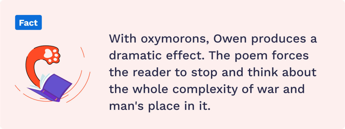 Oxymorons in Dulce et Decorum Est.
