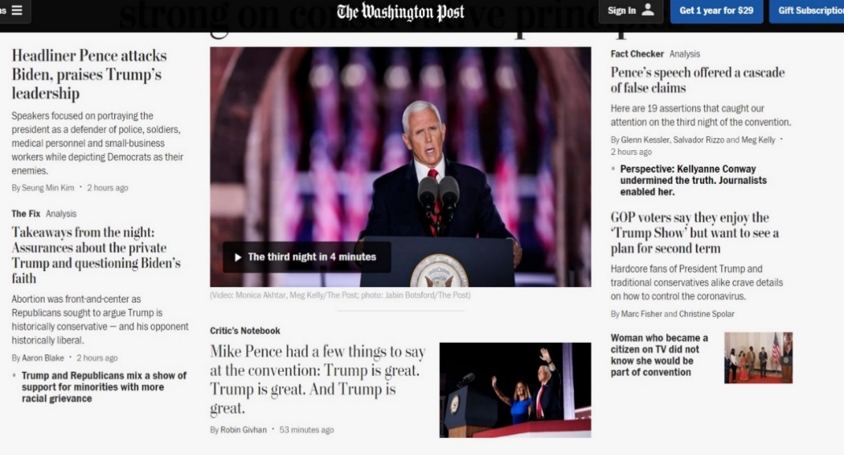 The Washington Post alignment.