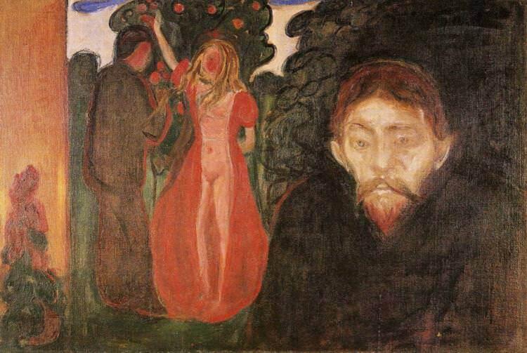 Jealousy, 1895, by Edvard Munch (Munch).