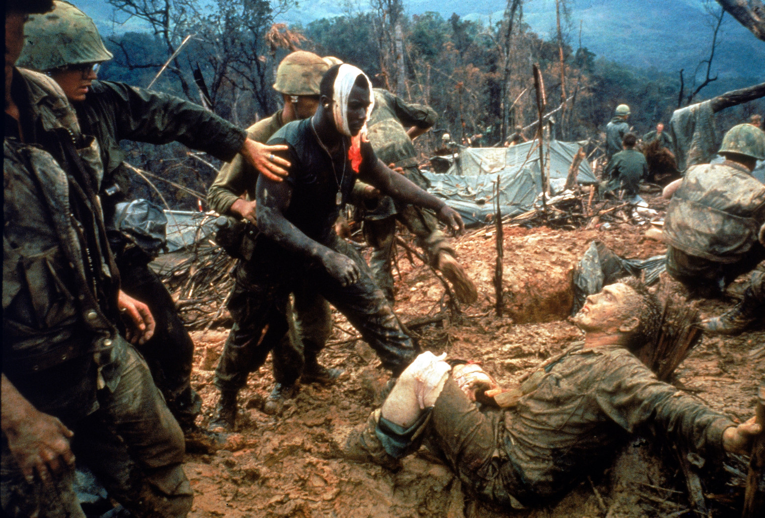 At First-Aid Center During Operation Prairie
