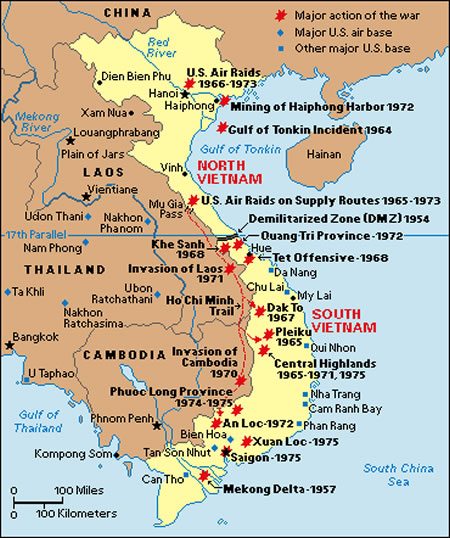 Vietnam War map
