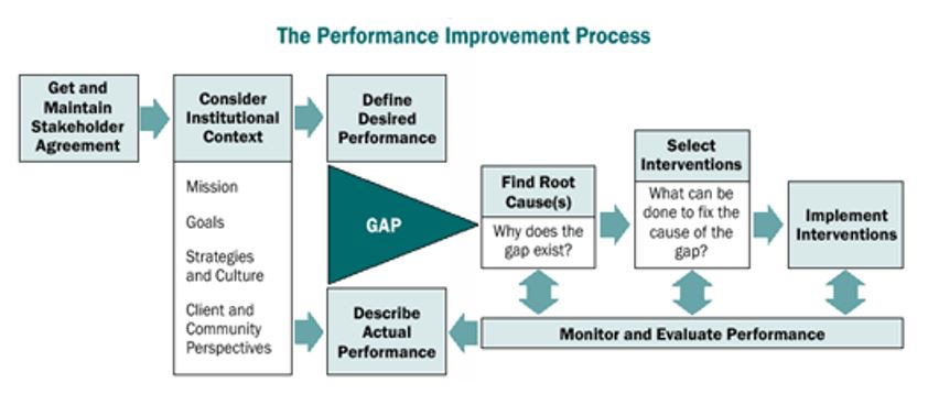 Performance improvement process applicable to health care services 