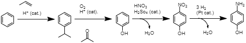 Production of PAP through direct nitration of phenol