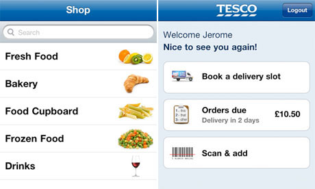 Tesco has added a barcode reader to its Groceries iPhone app