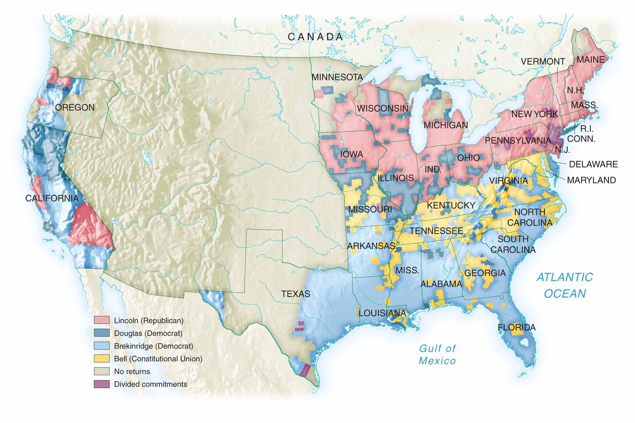 Presidential Election, 1860 (Political Crises 1840s & 1850s Presentation, slide 12).