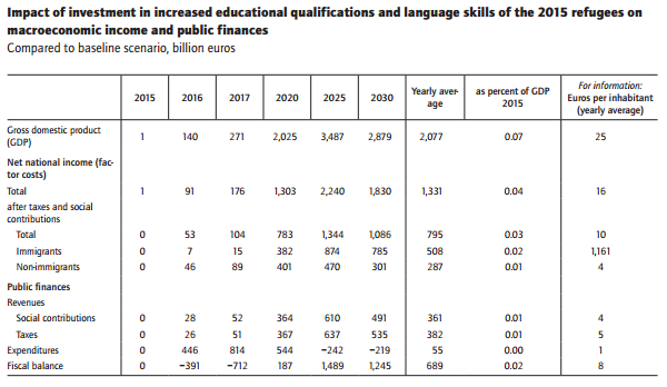 Impact of investment in increased educational qualifications and language skills 